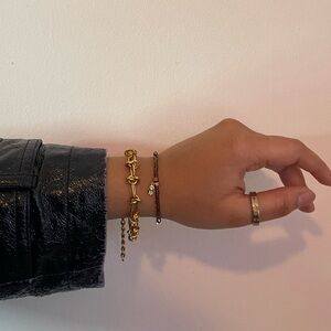 Chunky stainless steel bracelet